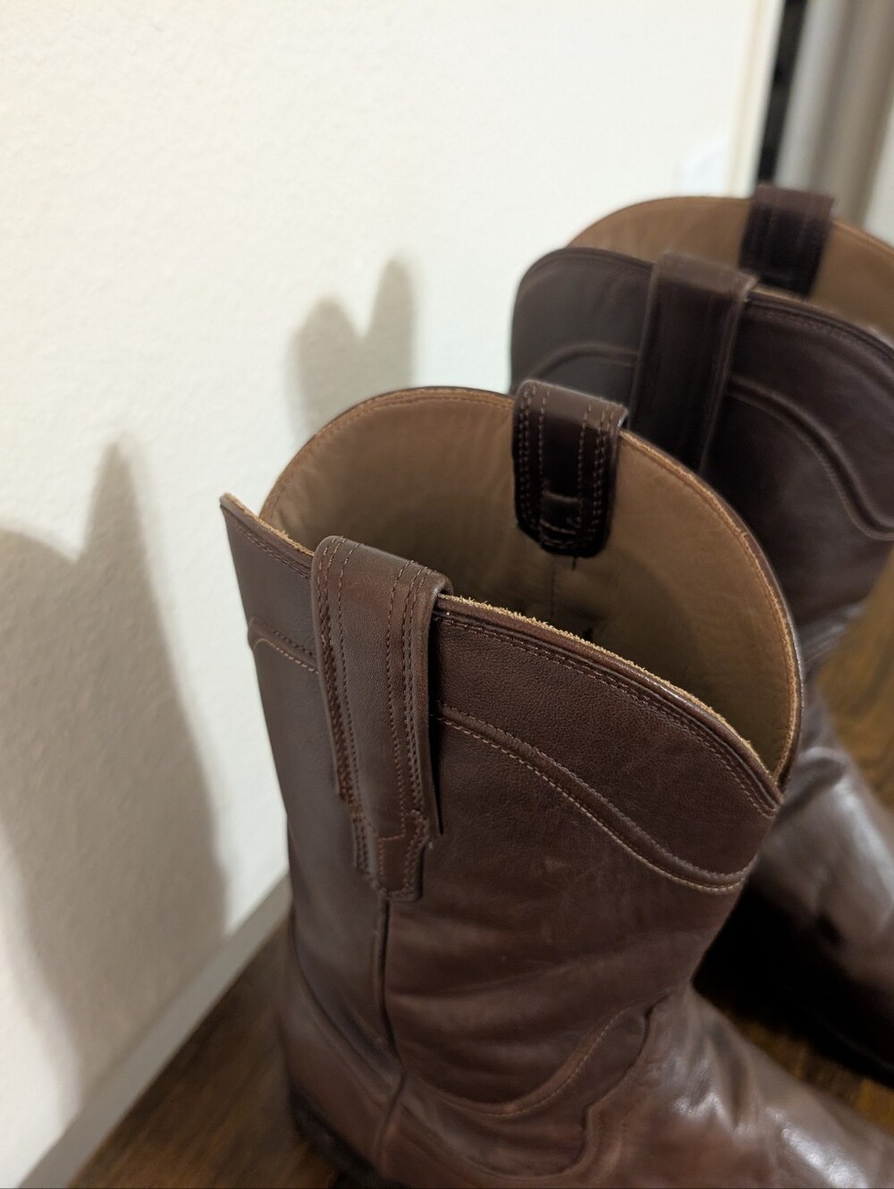 Tecovas The Earl Mens Size US 13 D Cafe Brown Goat Leather Western Roper Boots